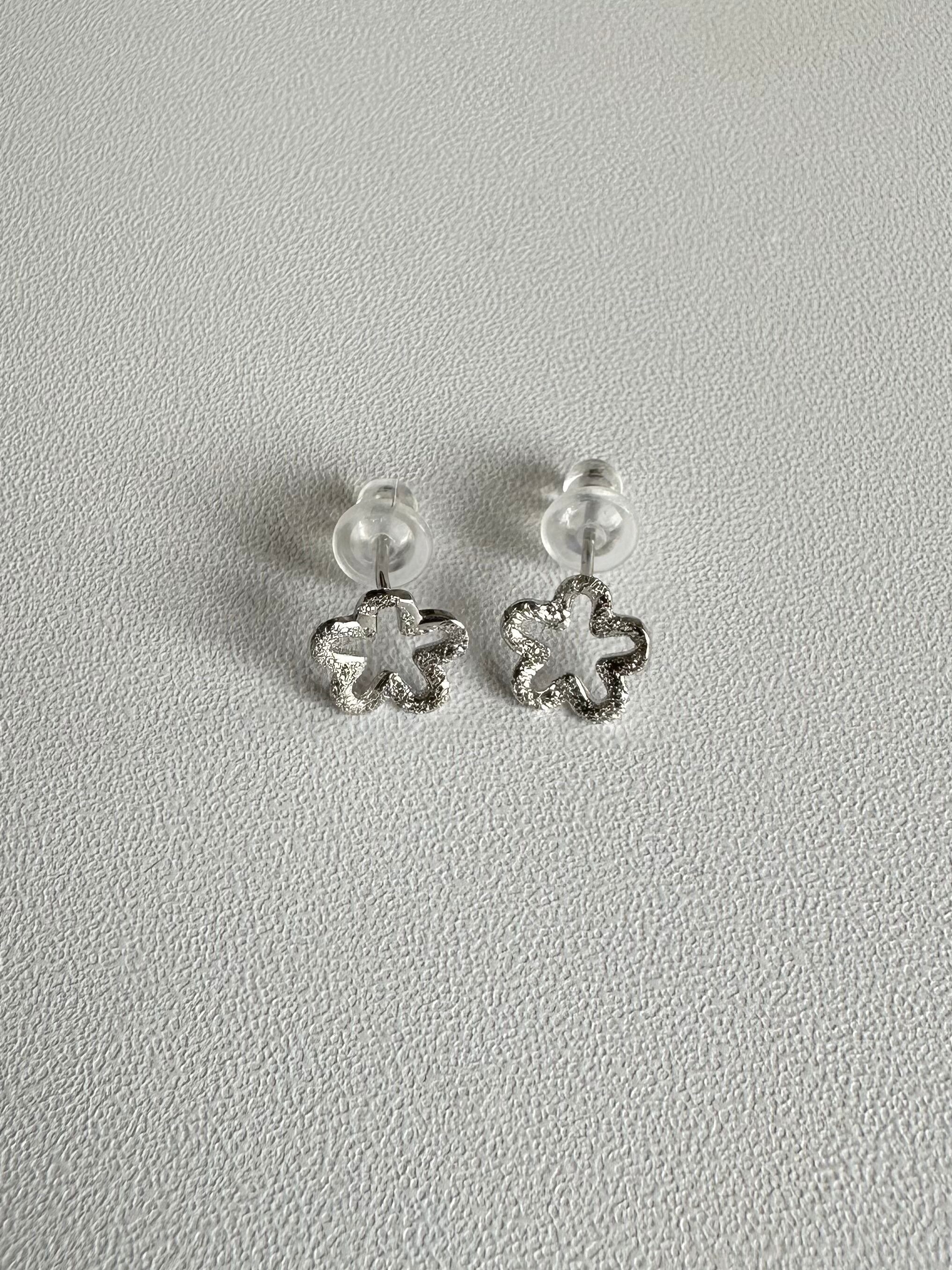 S925 flower frame pierce