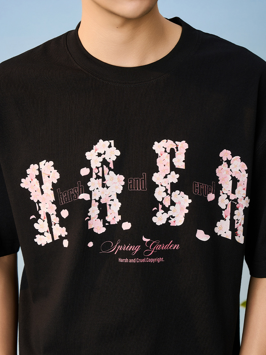 harsh and cruel 2025SS 櫻花雨 寬鬆短袖