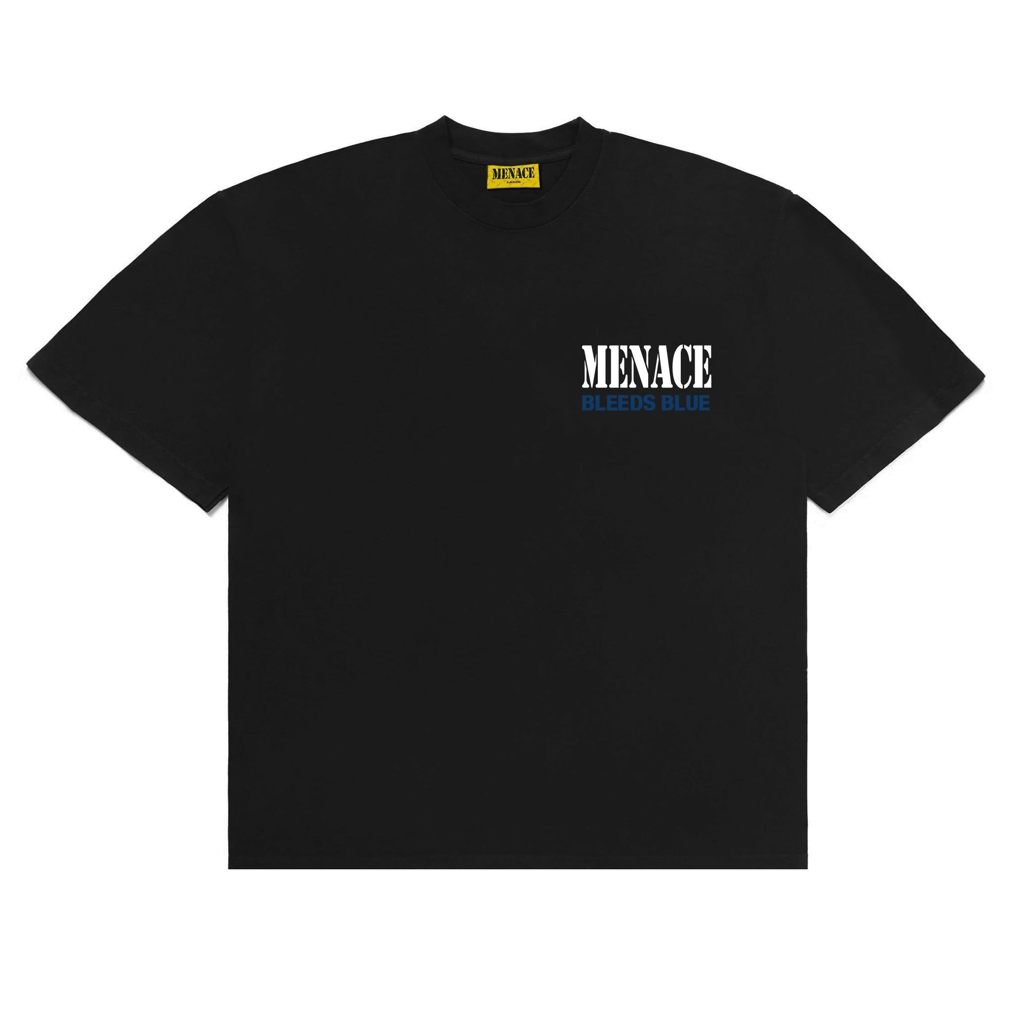 MENACE｜Menace Bleeds Blue T-Shirt (Black)