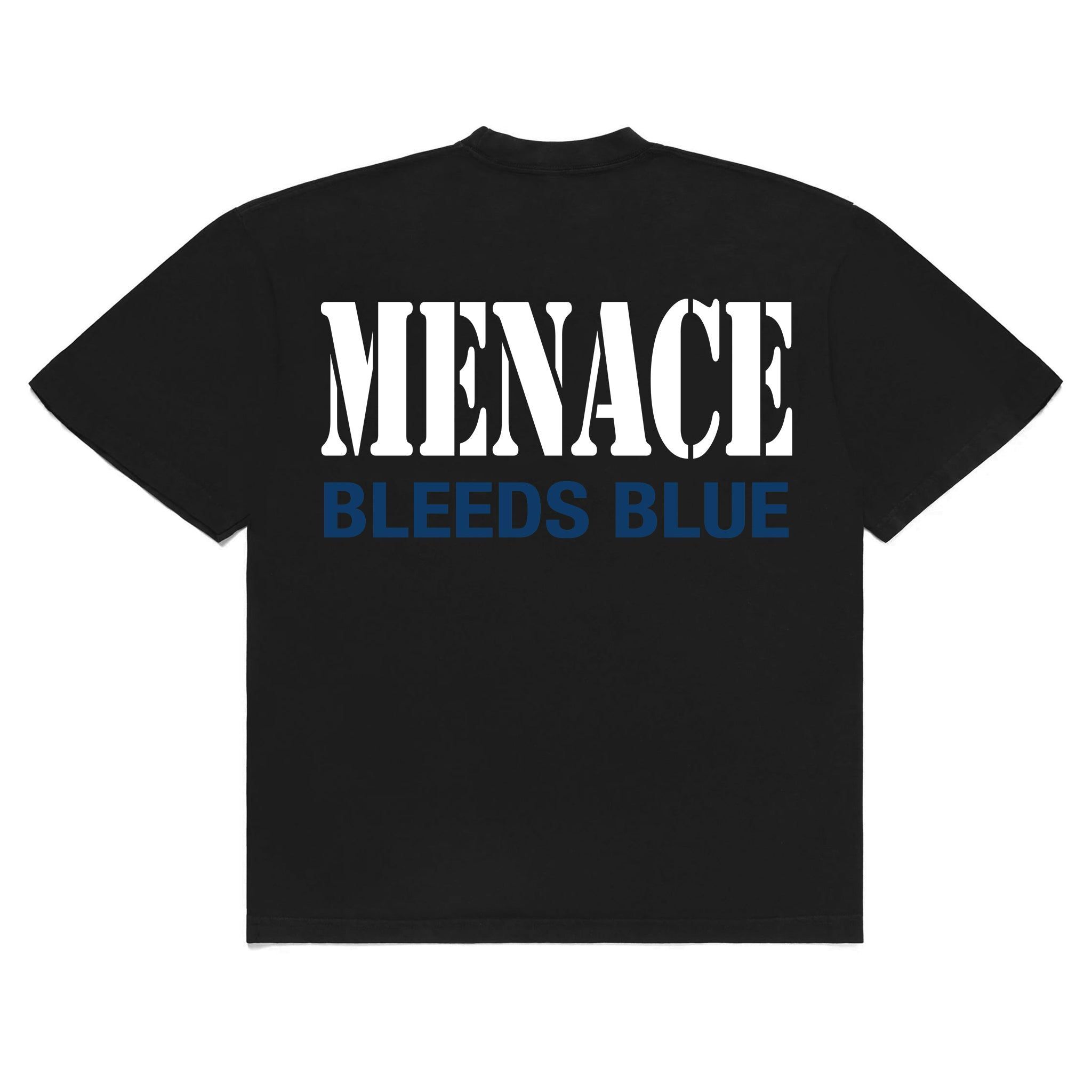 MENACE｜Menace Bleeds Blue T-Shirt (Black)
