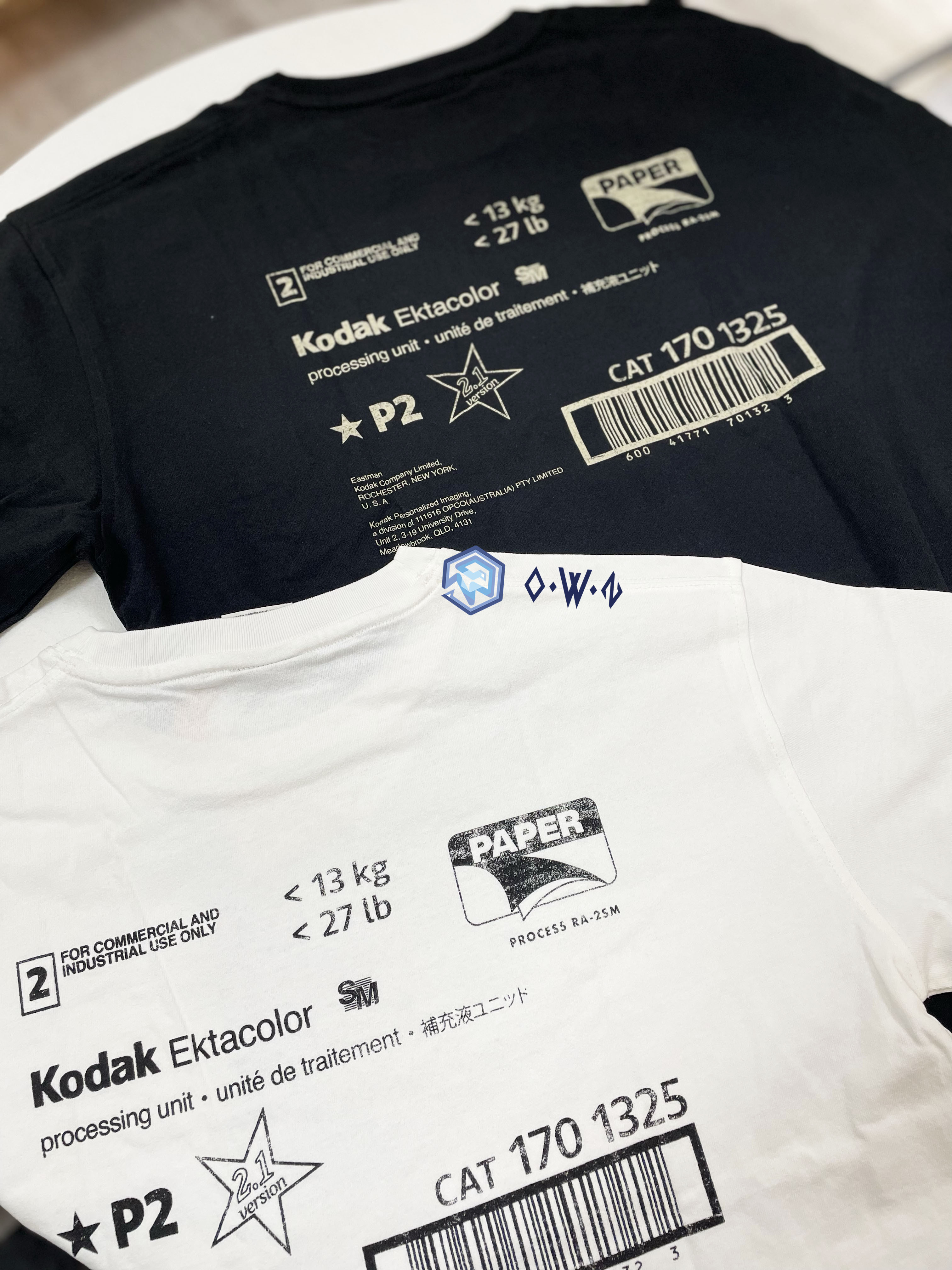 【OWN】Kodak 短袖上衣 復古 懷舊 造型 短袖 厚磅 不分男女 黑色 白色