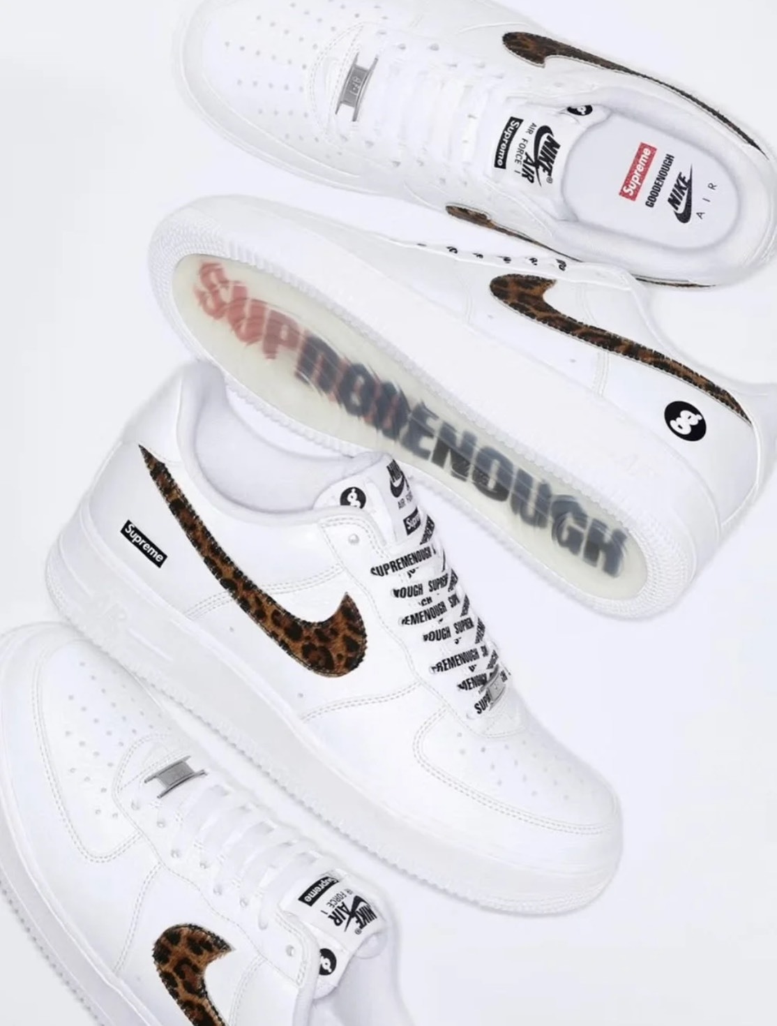 <台灣超少量現貨>Supreme x GOODENOUGH x Nike AF1 豹紋 空軍 IM3483100
