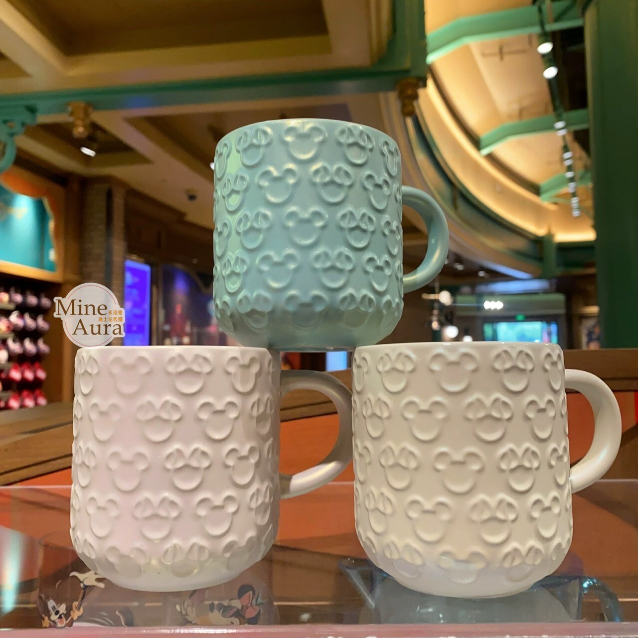 米奇 Mickey 大頭滿版圖案 浮雕造型 馬克杯 水杯 -上海迪士尼樂園