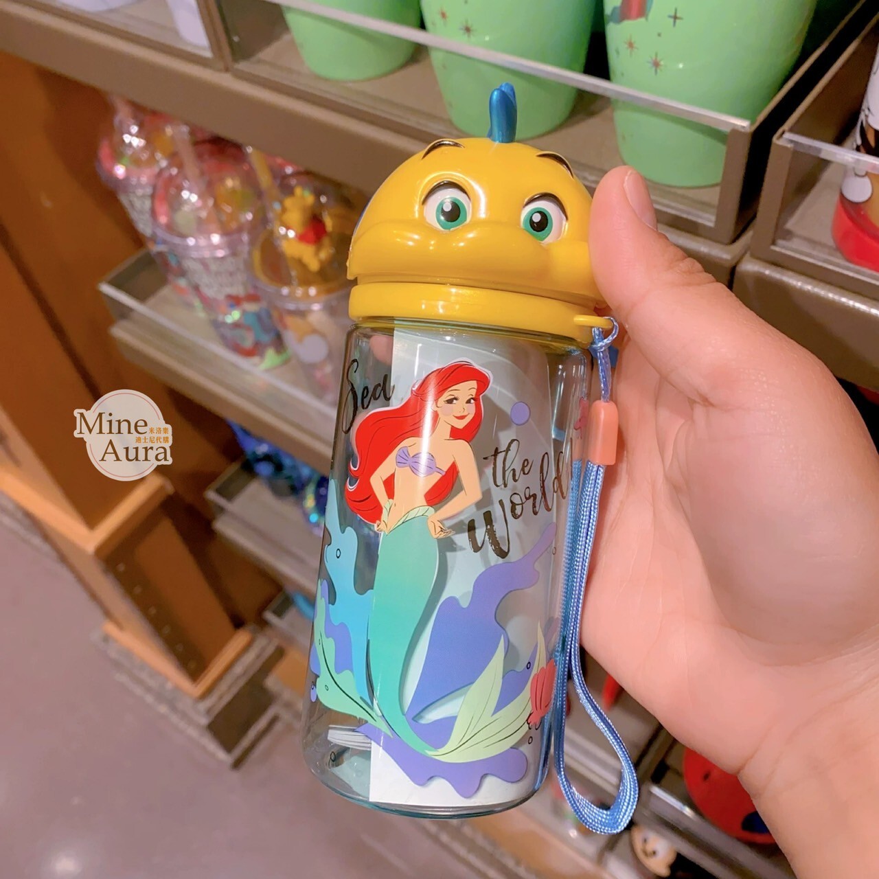 小比目魚 Floud 立體大頭造型 水壺 小美人魚 The Little Mermaid -上海迪士尼樂園