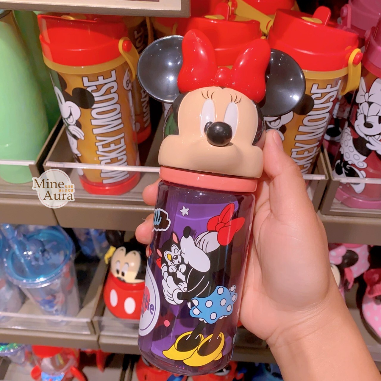 米妮 Minnie 立體大頭造型 水壺 -上海迪士尼樂園