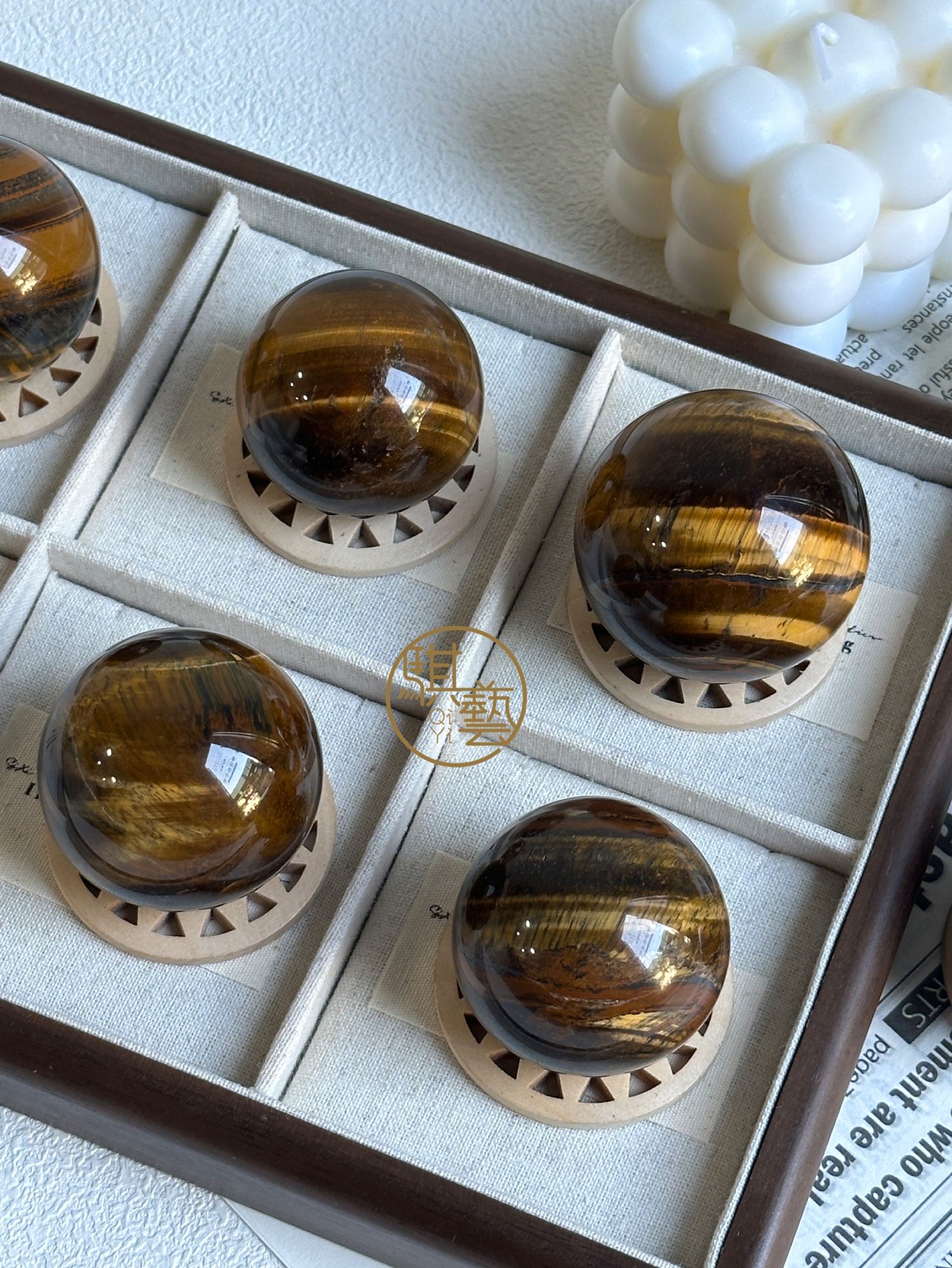 黃虎眼石球｜聚焦目標與招財護身增強自信的智慧能量球