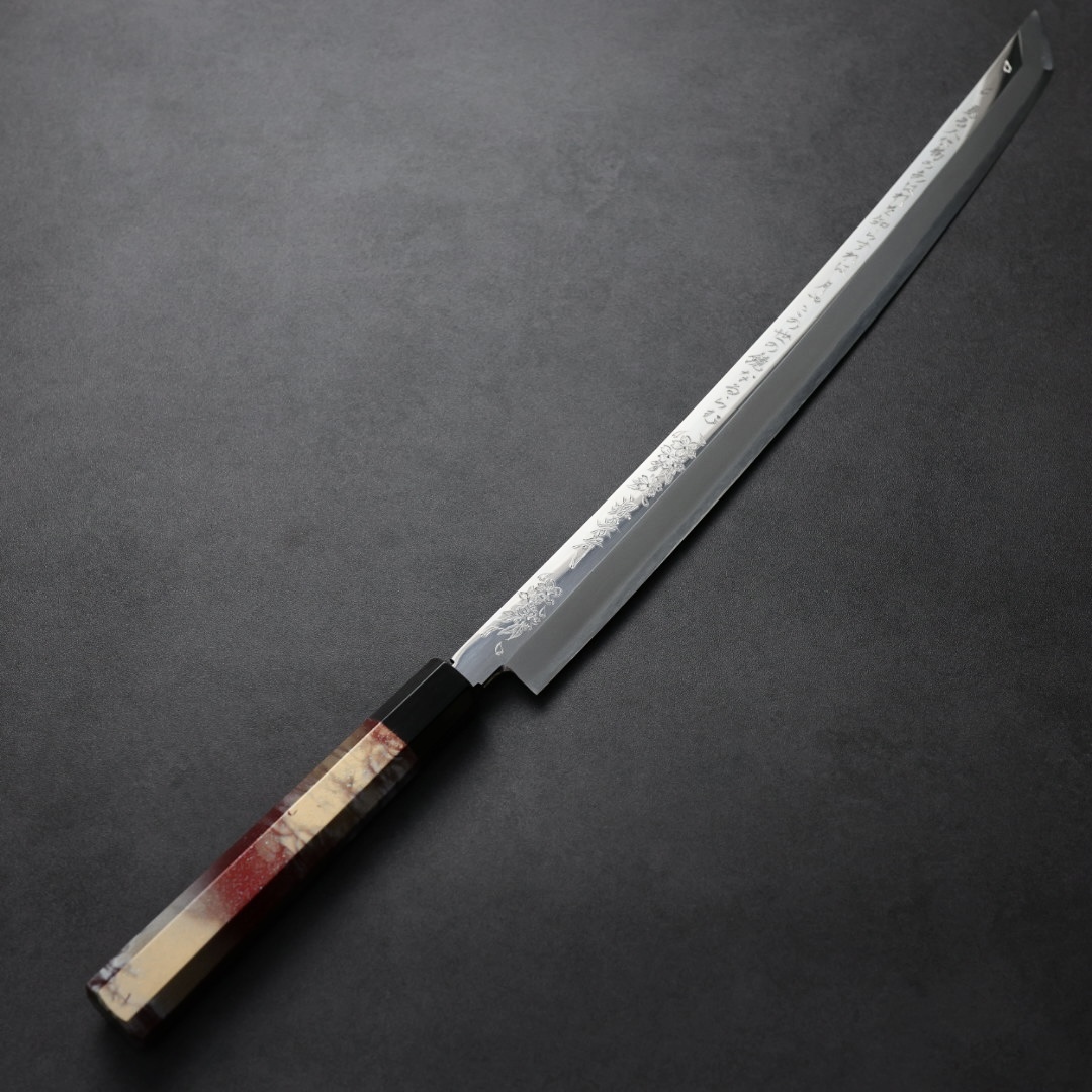 堺孝行 凜華 先丸蛸引 390mm 銀三鋼 黑檀柄