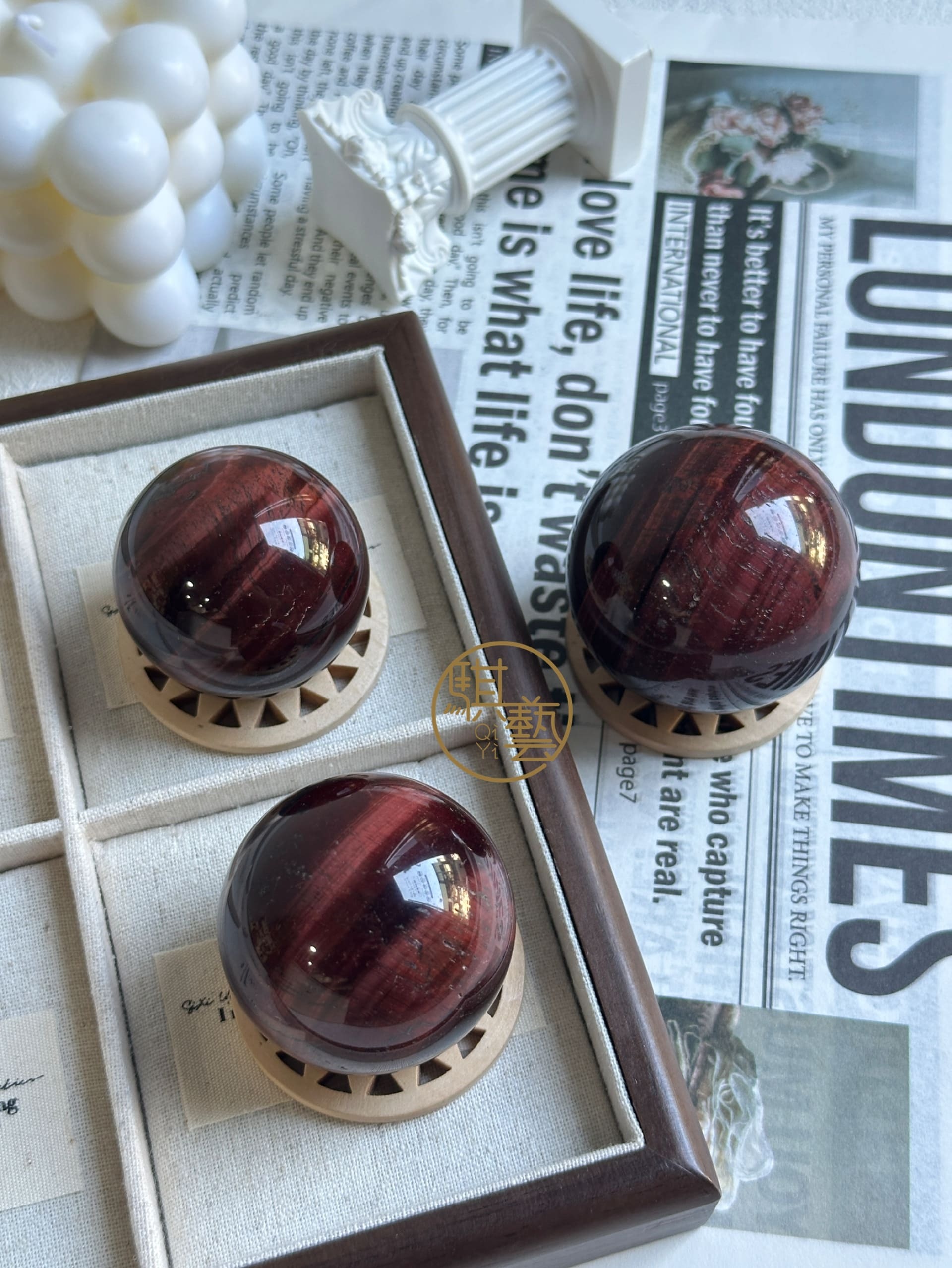 紅虎眼石球｜燃燒行動力與勇氣的增能招財活力水晶能量寶石