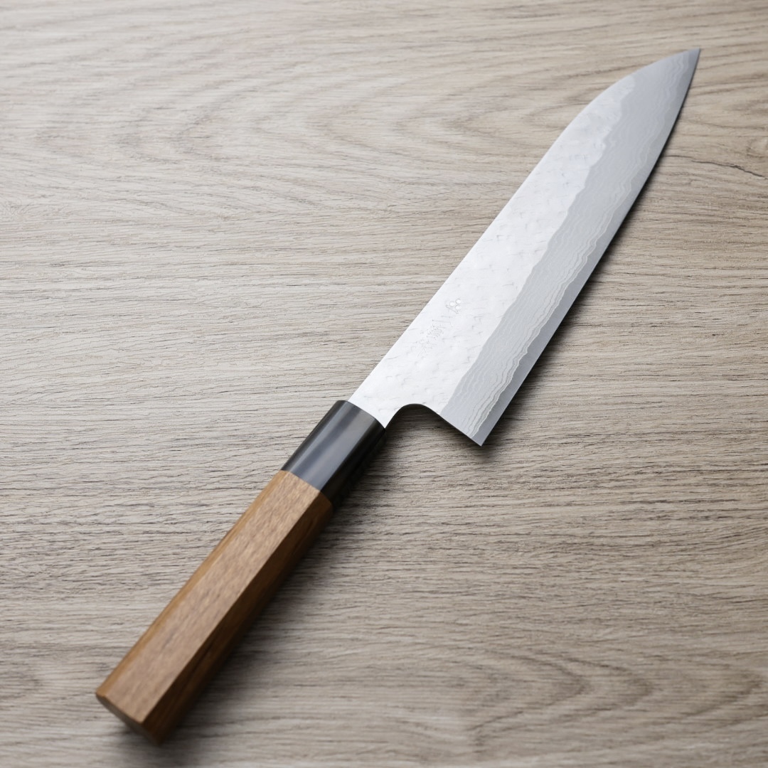 二唐刃物 牛刀 210mm VG10鋼 磨鎚目