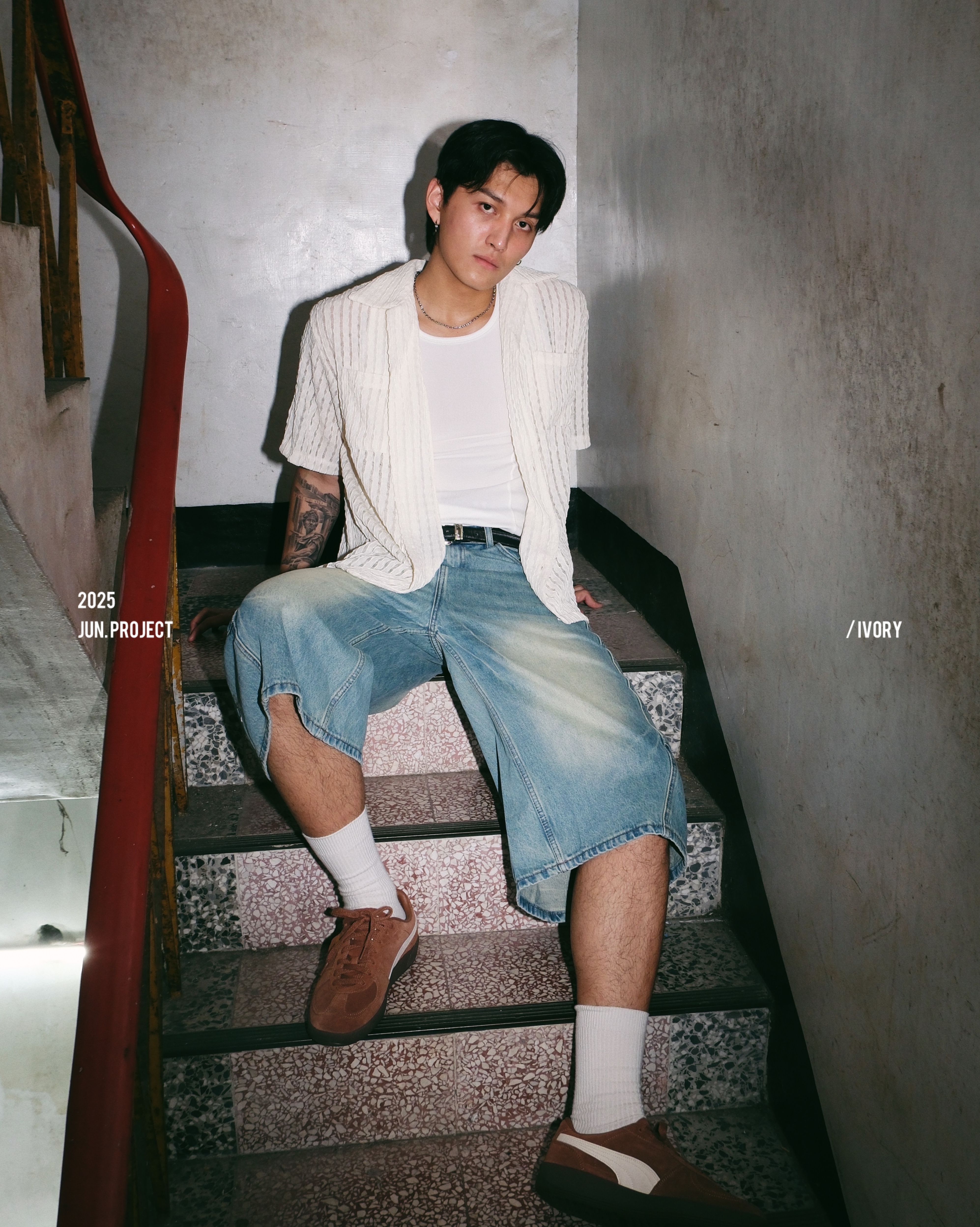 IVORY 麥穗 簍空 透氣 古巴領 襯衫 二色【YR9936】