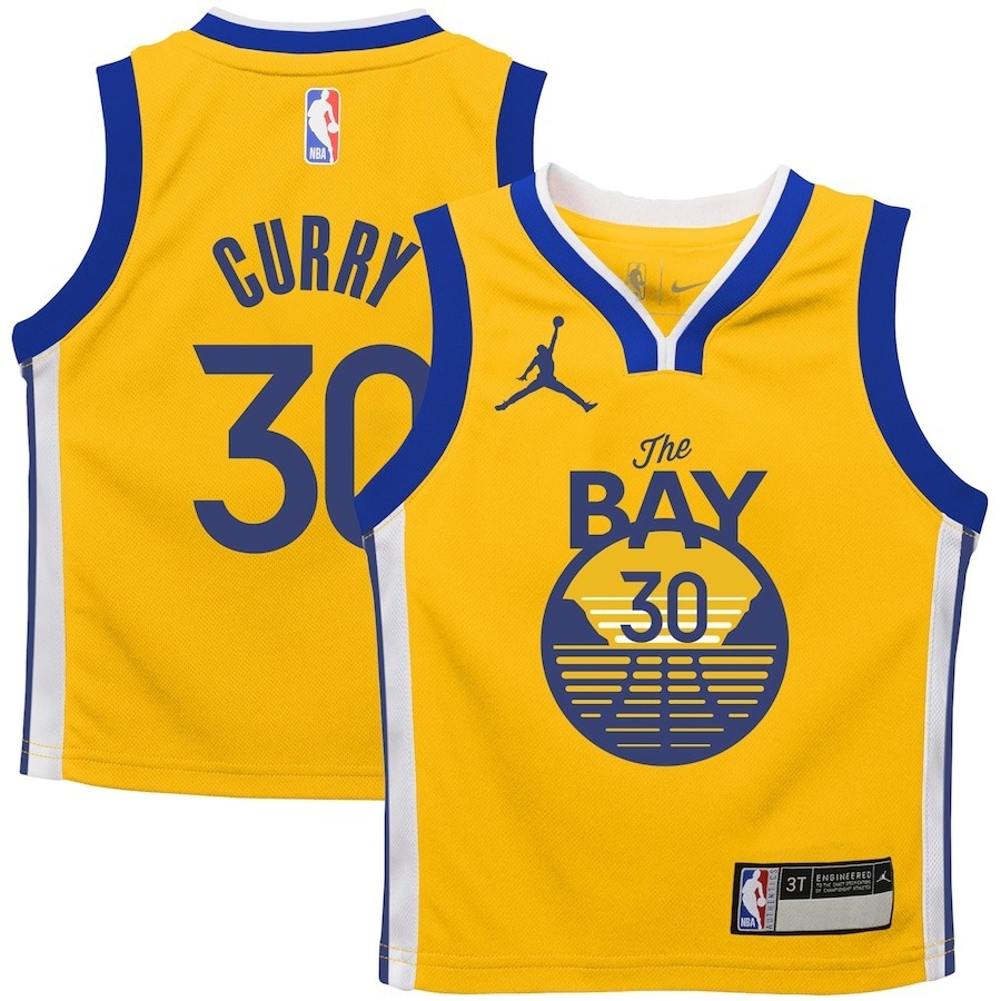 NBA球衣 Stephen Curry 金州勇士黃 童裝 Jordan Replica 全新 小童 幼童 非青年版