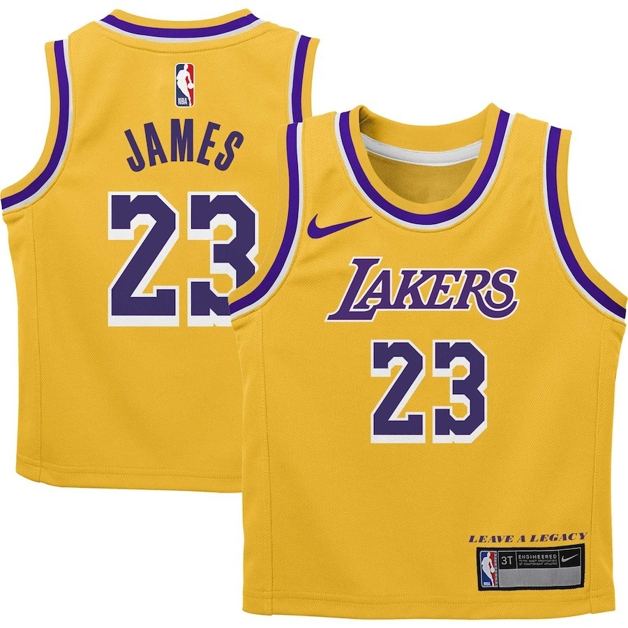 NBA球衣 Lebron James 洛杉磯湖人黃 童裝 Nike Replica 全新 小童 幼童 非青年版