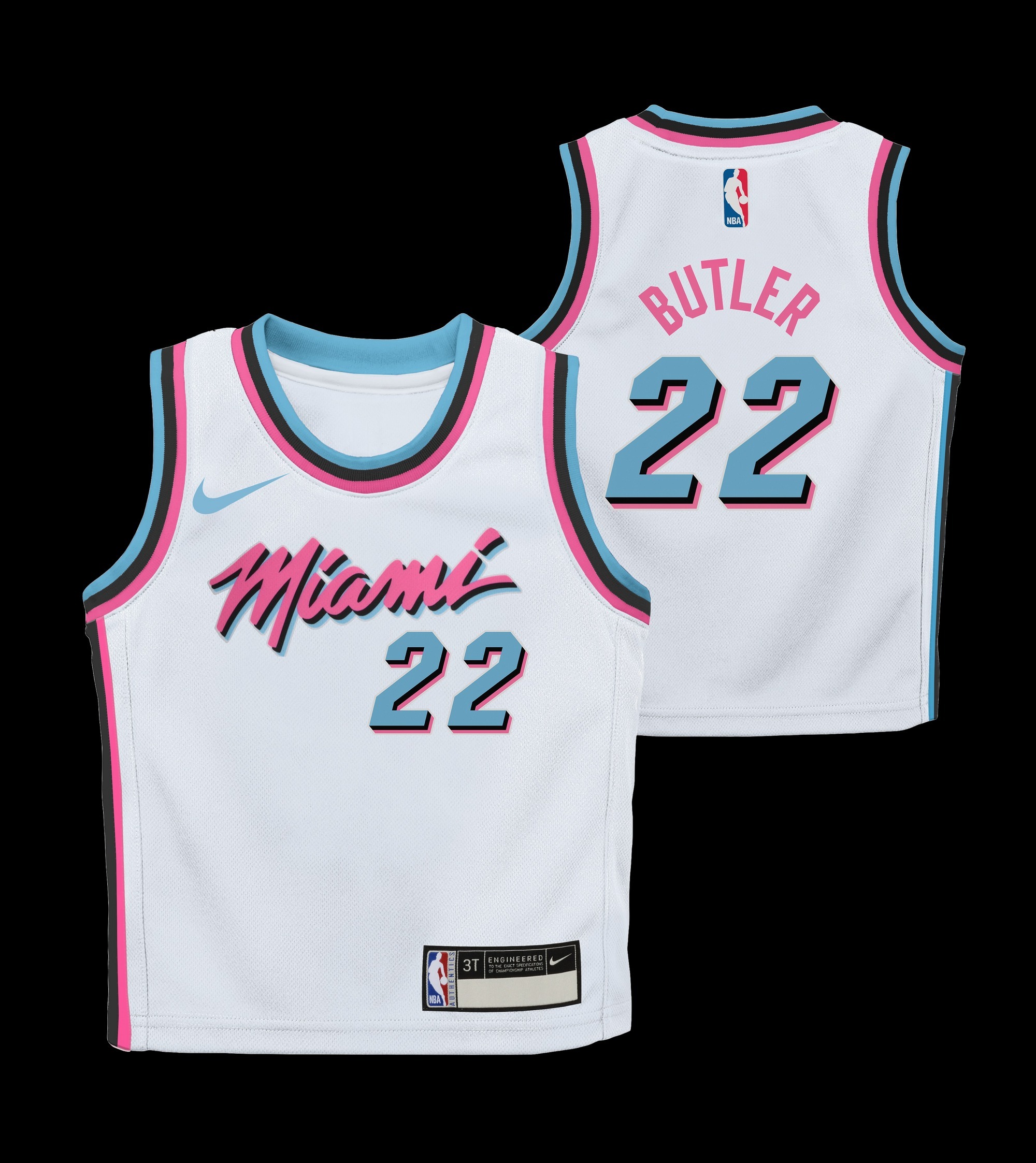 NBA球衣 Jimmy Butler 邁阿密熱火城市 白南灣 童裝 Nike Replica 全新 小童 幼童 非青年版