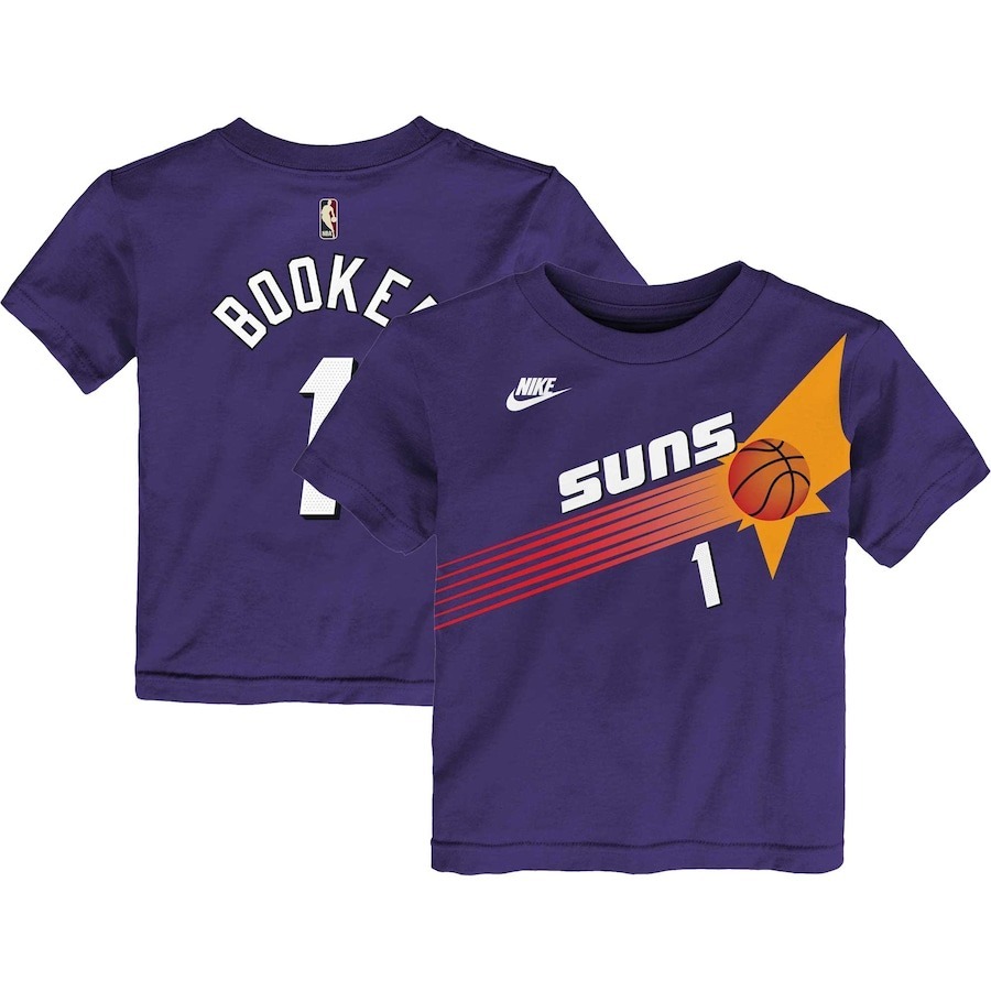 NBA短袖 Devin Booker 鳳凰城太陽 復古紫 童裝 Nike Tee 全新 短袖上衣 小童 非青年版