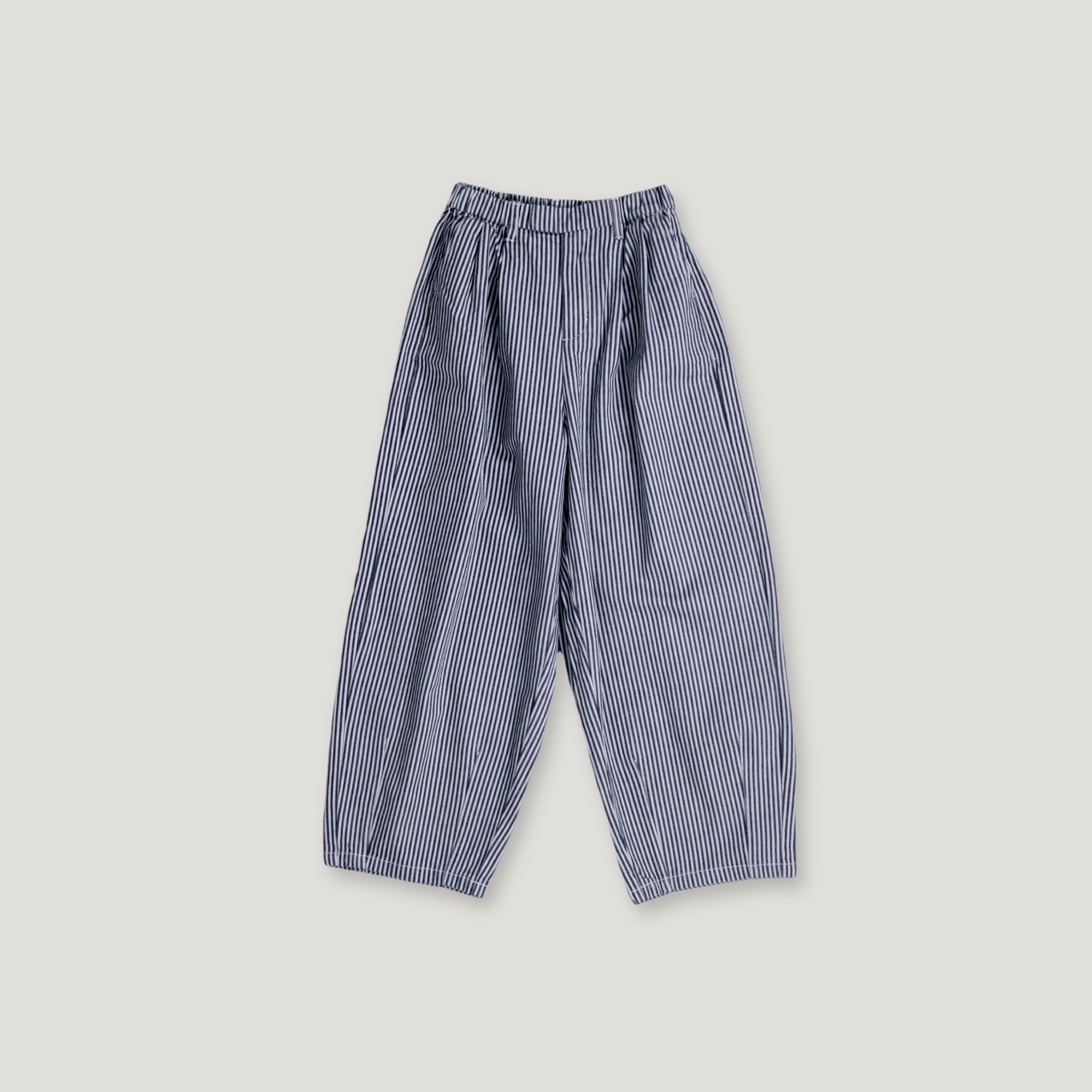 J.P.L. 定番高腰豎紋丹寧繭型褲 ╭ 2色 ╮