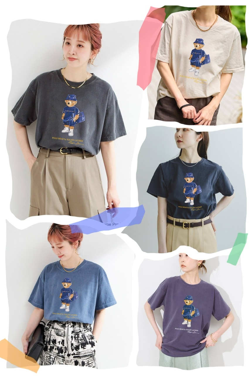 Pol*o 復古色印小熊短袖Tee- 2501262