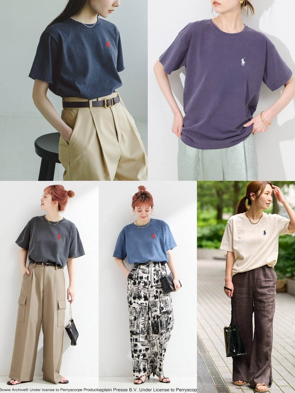 Pol*o 復古色胸前刺繡Logo短袖Tee- 2501263