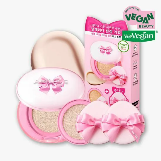 現 貨丨AMUSE Ceramic Skin Perfector Cushion (Ballerina Edition) 氣墊粉餅不連refill