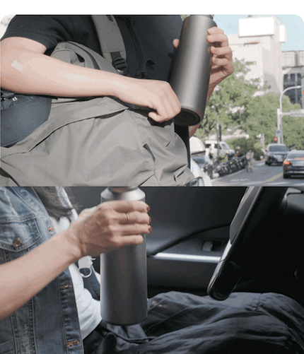 修長比例瓶身,背包水壺袋、扁平托特包輕鬆帶著走