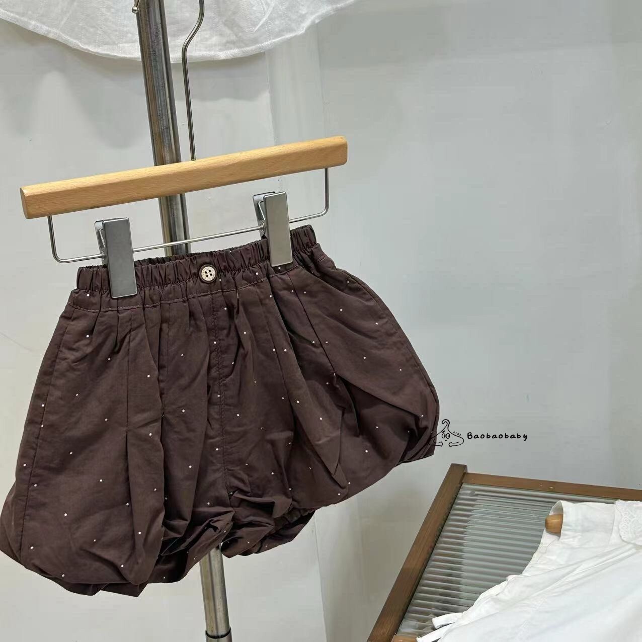 可可點點泡泡褲