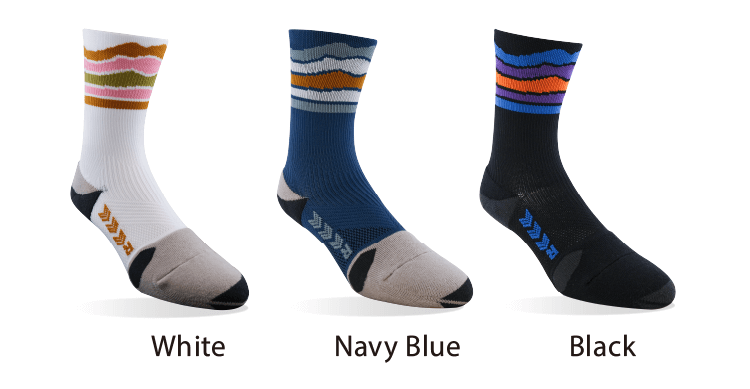 3 colors for CHEGO Barefoot Calf Socks