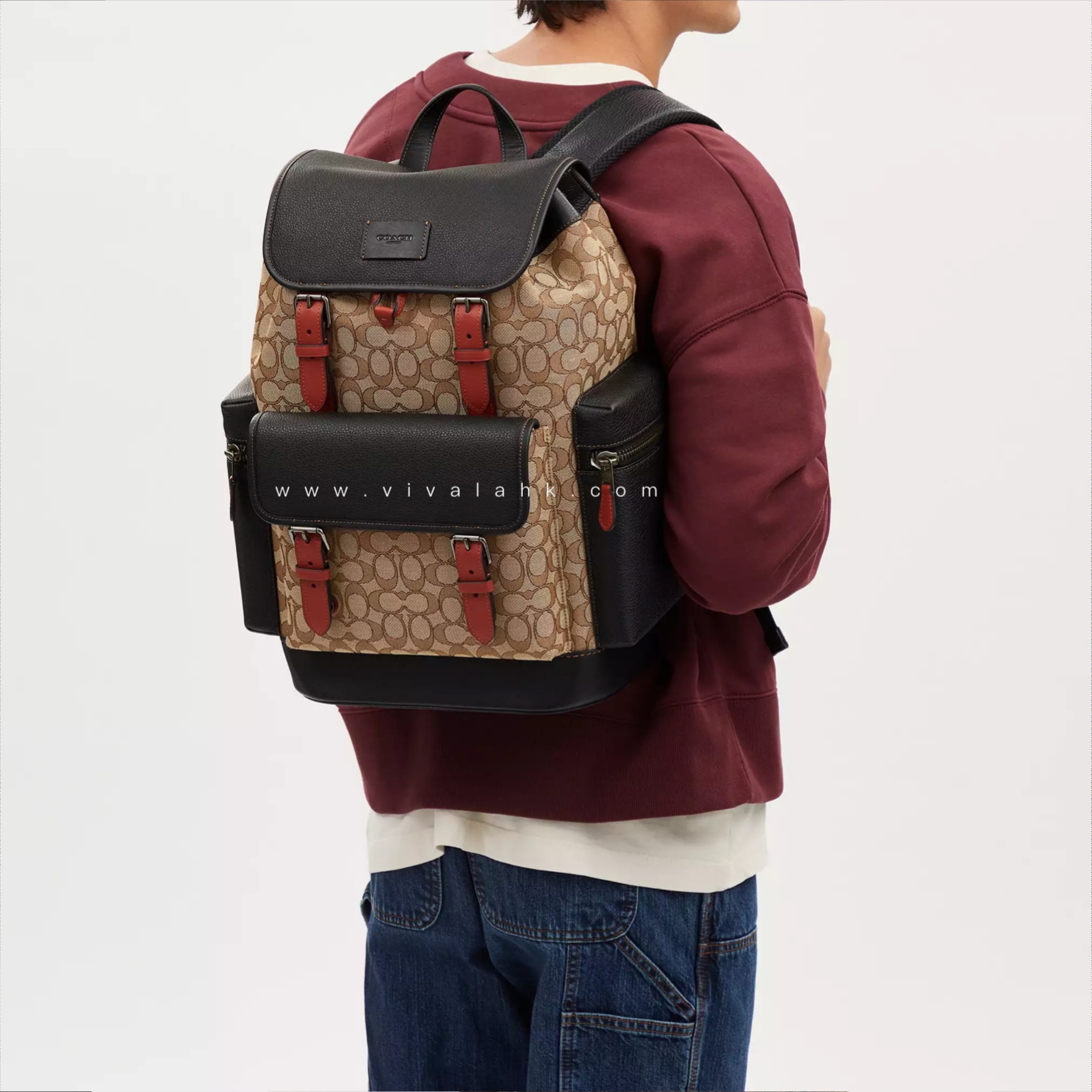 Coach - Sprint 男裝背囊 (布款暗花) (CT016)