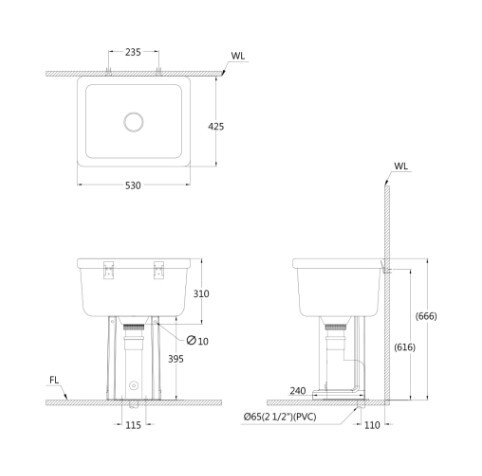 凱薩 拖布盆S管SS558,BF558S,P2558
