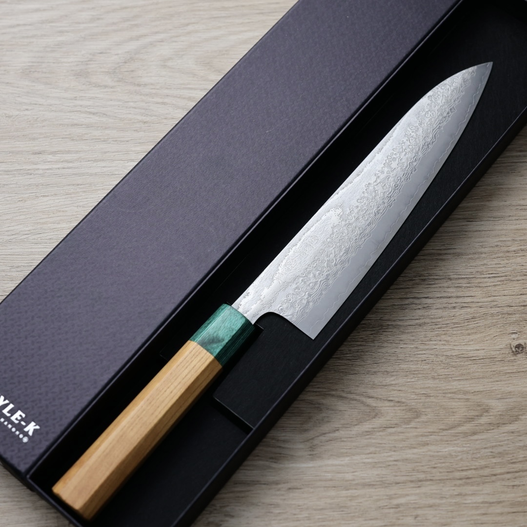 黑崎真 木靈 牛刀 210mm VG10Ｗ鋼 大馬士革