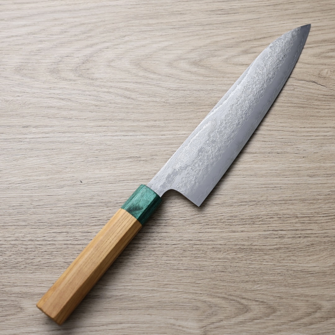 黑崎真 木靈 牛刀 210mm VG10Ｗ鋼 大馬士革