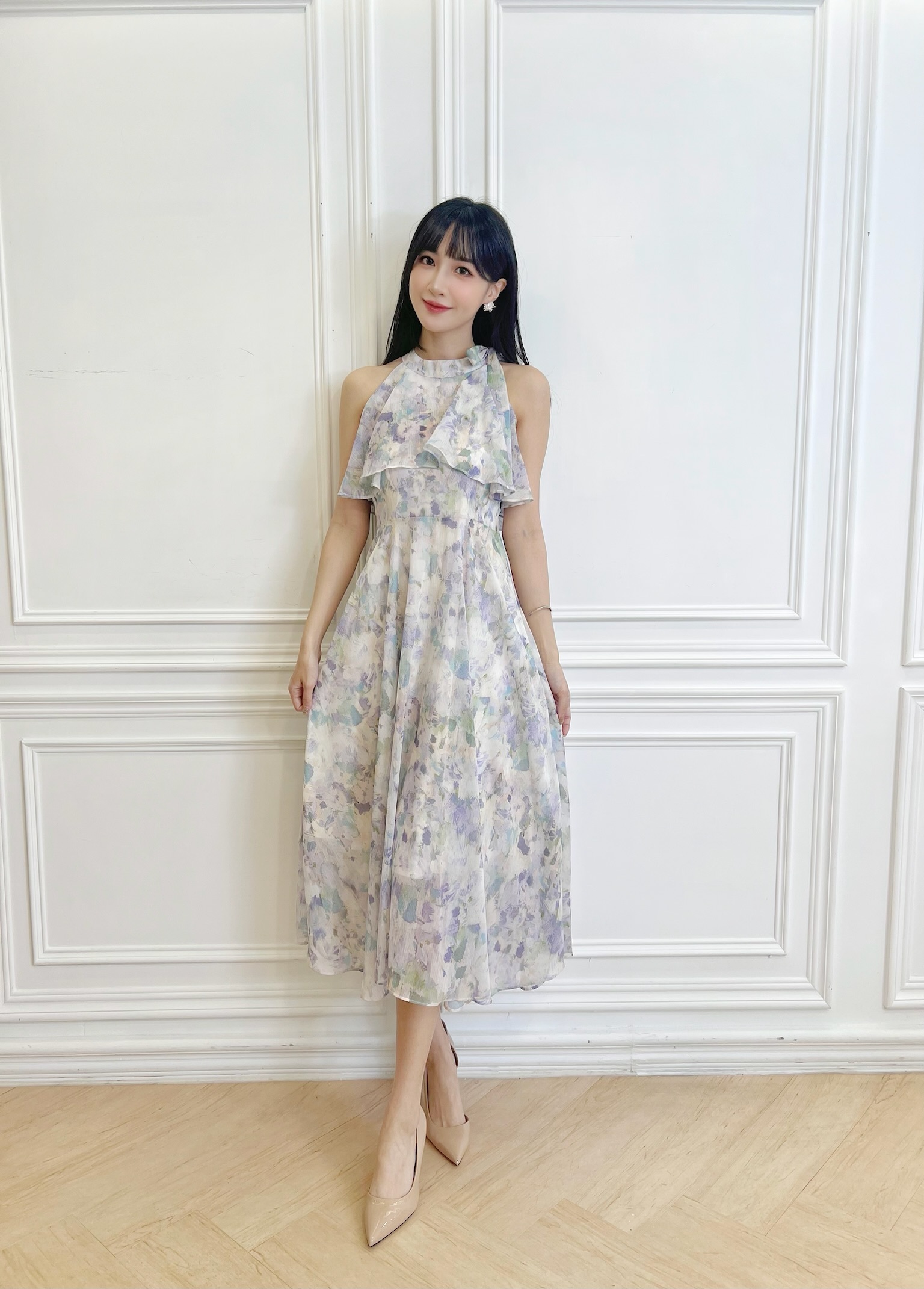 浪漫削肩層次暈染- 長洋