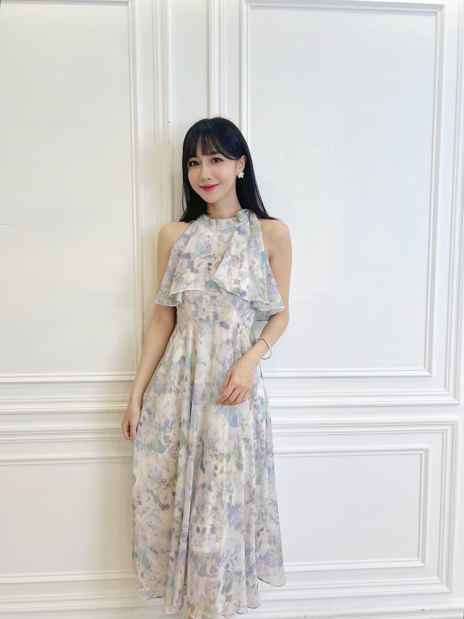 浪漫削肩層次暈染- 長洋