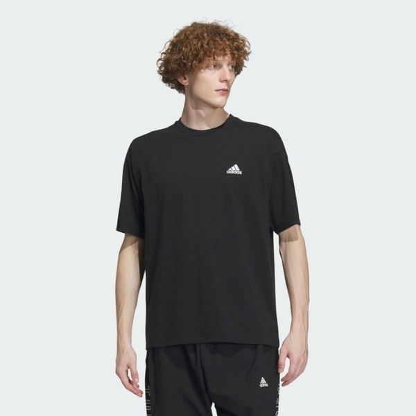 Adidas Word S/S Tee IM8770 男女 短袖 上衣 T恤 運動 休閒 高磅數 棉質 黑