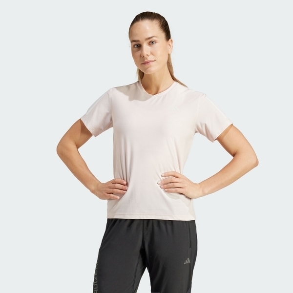 Adidas OTR B Tee IN1598 女 短袖 上衣 運動 慢跑 路跑 反光 吸濕排汗 透氣 米杏
