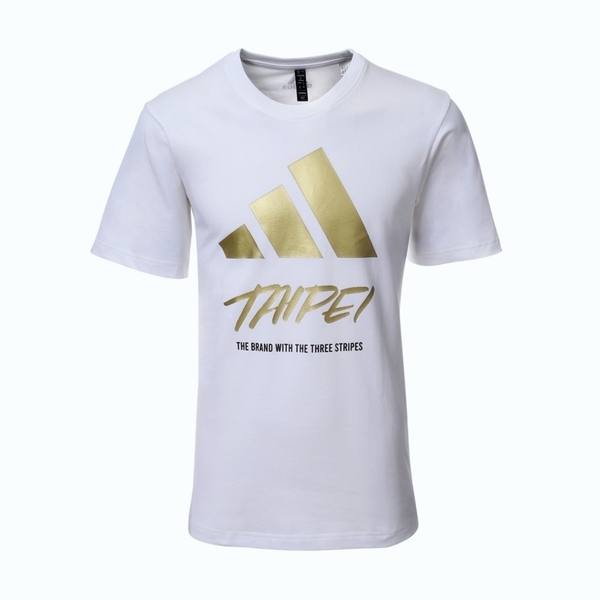 Adidas Taipei Tee JD5205 男 短袖 上衣 T恤 運動 訓練 休閒 台北 城市限定 白金
