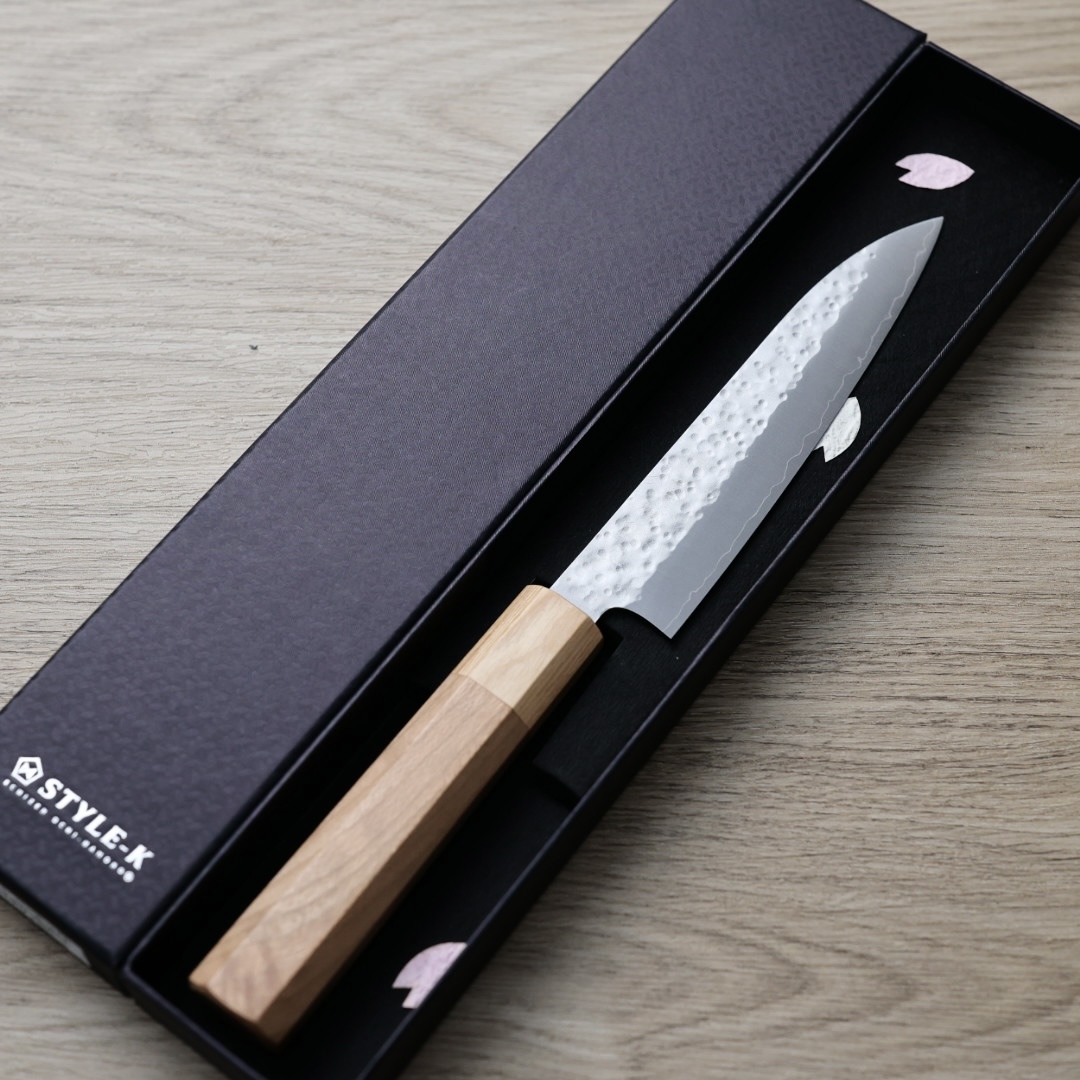 黑崎真 蔬果刀 135mm SG2粉末HSS鋼 櫻花鎚目
