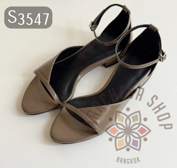 S3548 - 牛皮鈄帶包踭平底涼鞋