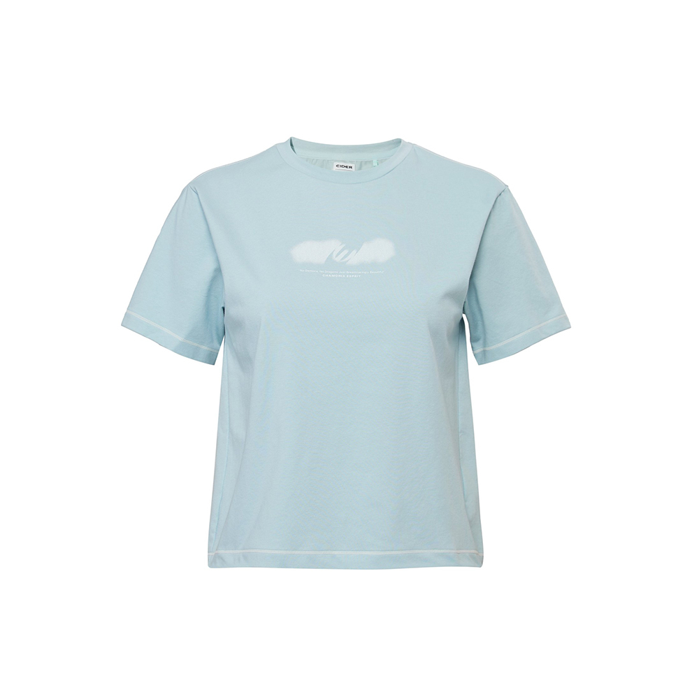 【EIDER】女涼感短版短袖上衣/25E-[薄荷綠、純淨白]