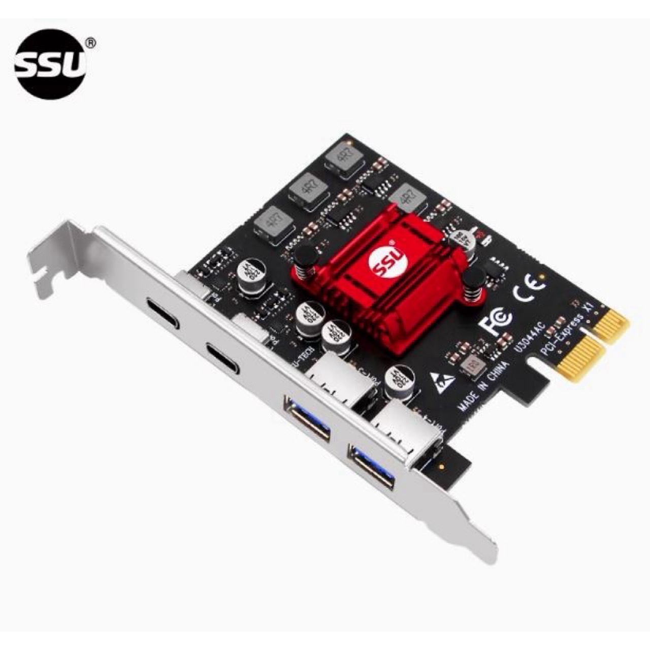8A快充 4埠 USB3.2 Gen1 擴充卡 桌上型電腦 PCI-E轉USB3.0 Type-c TYPE-E轉接卡