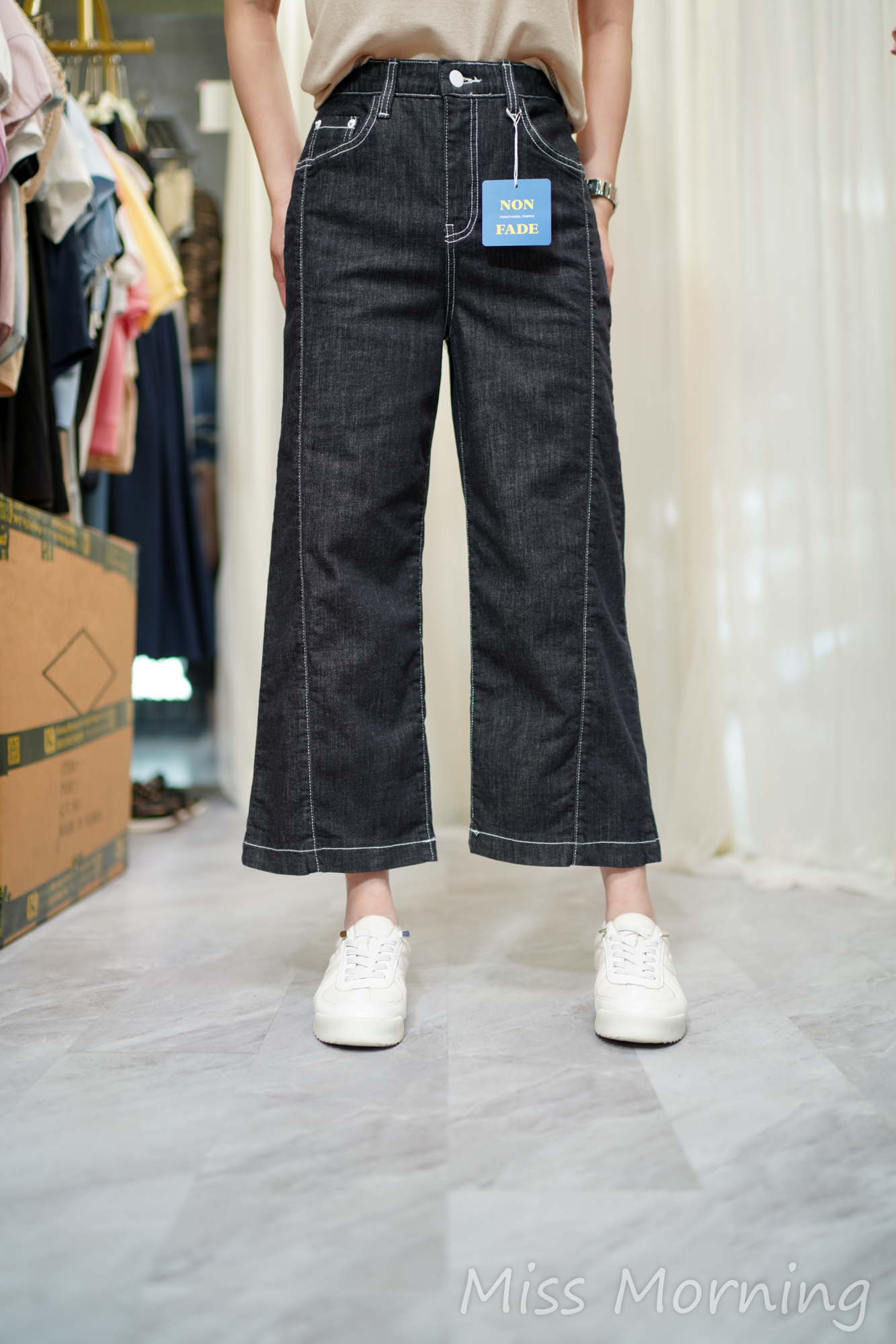 薄身9分牛仔褲(33970)