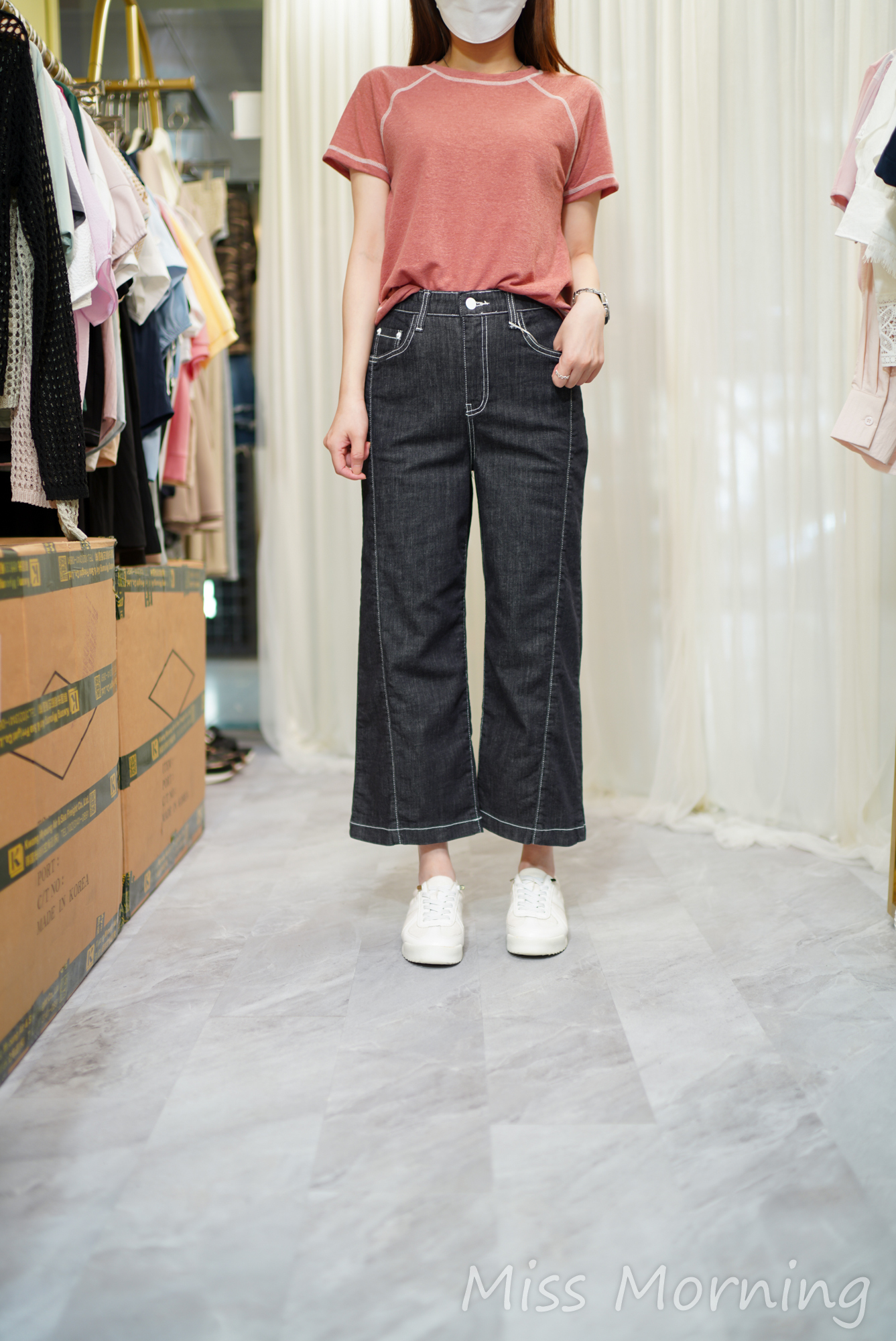 薄身9分牛仔褲(33970)