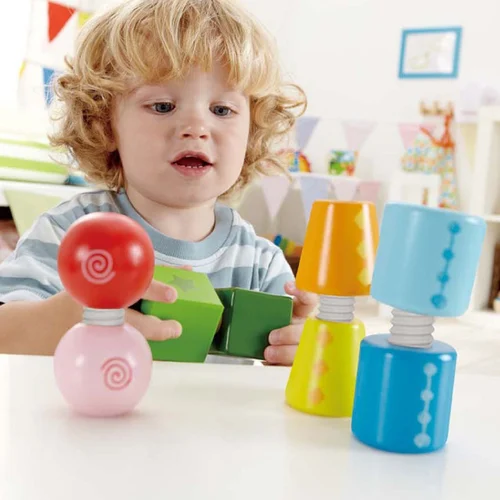 德國 Hape 幾何螺旋組合積木