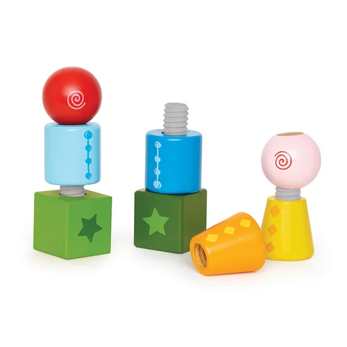 德國 Hape 幾何螺旋組合積木