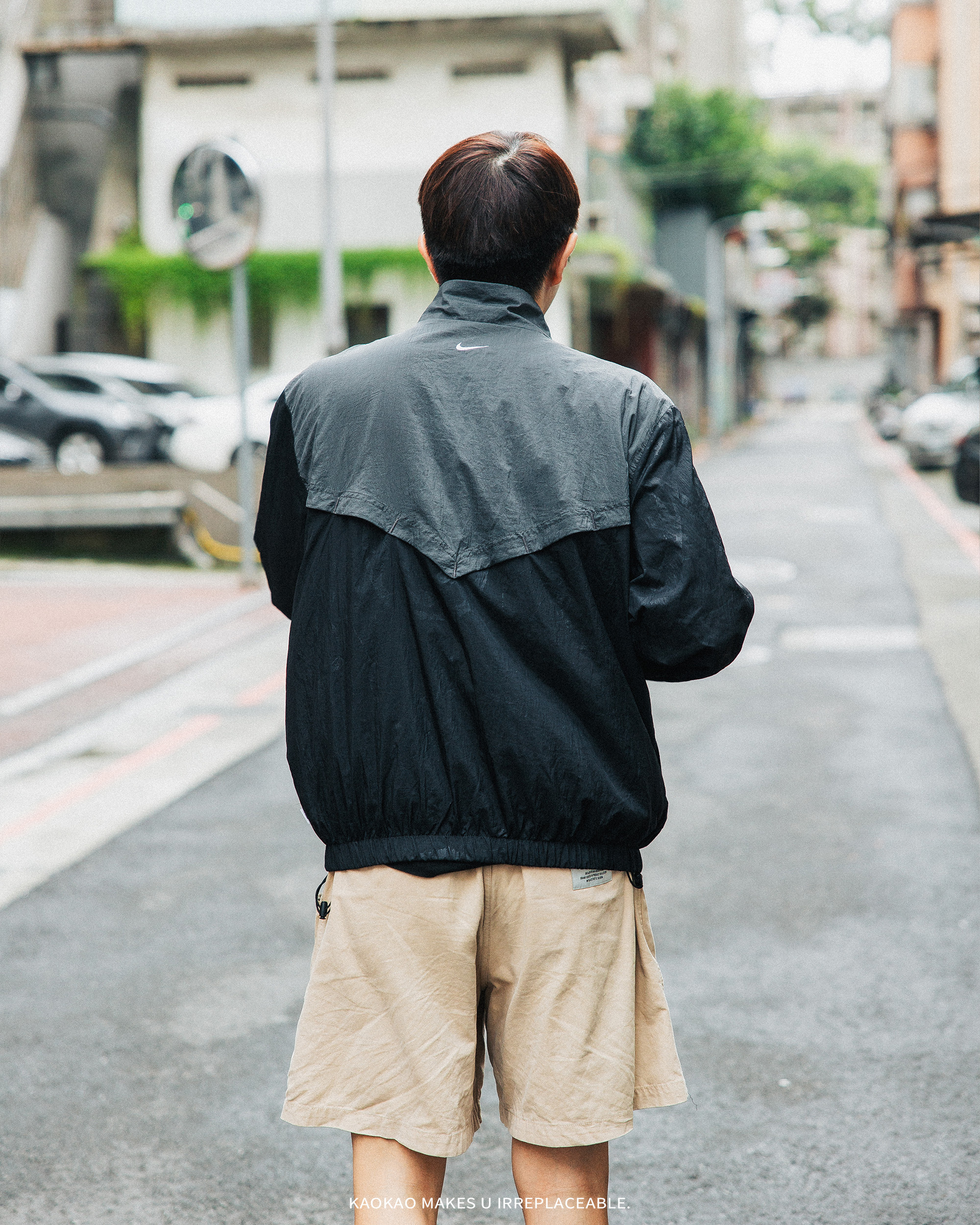 Nike 外套 SW Breaking Windrunner Jacket  黑灰 寬鬆 排汗 立領 夾克【HF6069-010】