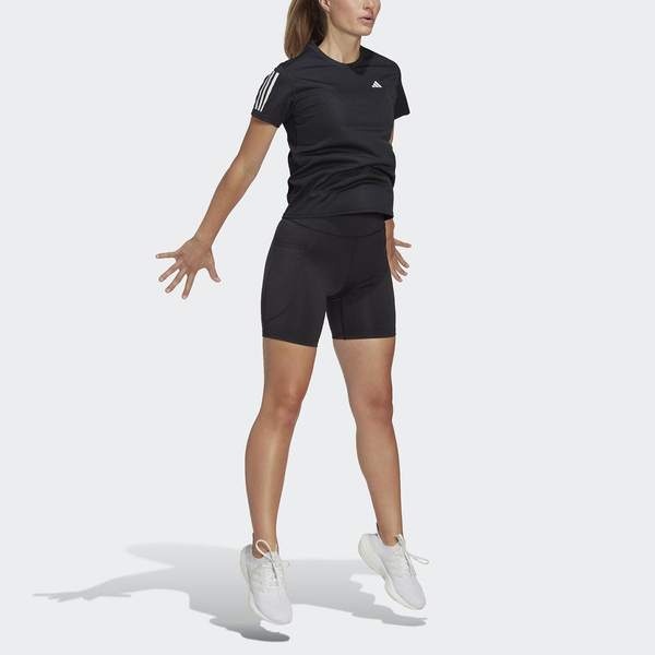 Adidas Own The Run Tee IC5188 女 短袖 上衣 亞洲版 運動 慢跑 路跑 反光 透氣 黑