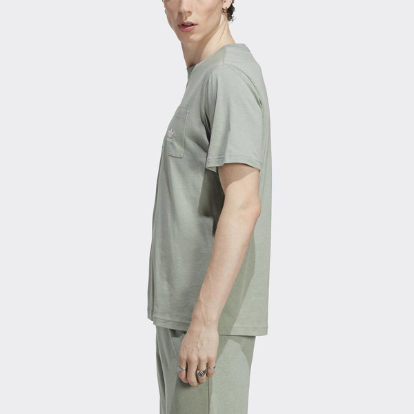 Adidas ESS+ Tee H HR2955 男 短袖 上衣 T恤 亞洲版 經典 休閒 基本款 簡約 棉質 綠