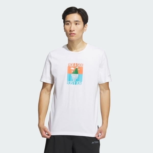 Adidas GFX SS Tee 180 IS0271 男 T恤 運動上衣 休閒短袖 抗臭科技 白