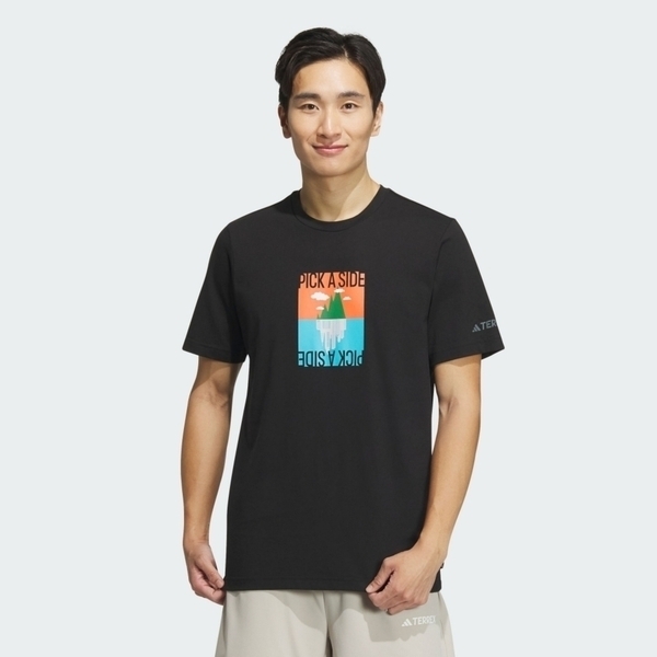 Adidas GFX SS Tee 180 IS0274 男 T恤 運動上衣 休閒短袖 抗臭科技 黑