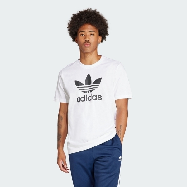 Adidas Trefoil T-Shirt IV5353 男 短袖 上衣 T恤 運動 經典 三葉草 基本款 白