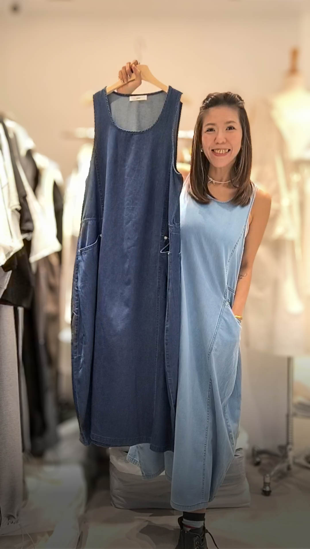 📢PM_K0668  ▶️牛仔吊帶裙 👉B:102cm W:116cm H:142cm L:123cm👈