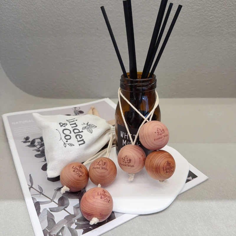 Linden & Co. 荷蘭雪松木香氛球 一組6入
